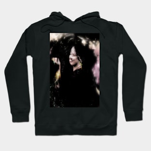 Beautiful girl, look like monster, vampire, somehow happy and safe. Dark but beautiful. Hoodie